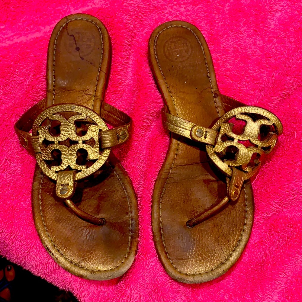 Tory Burch gold sandals